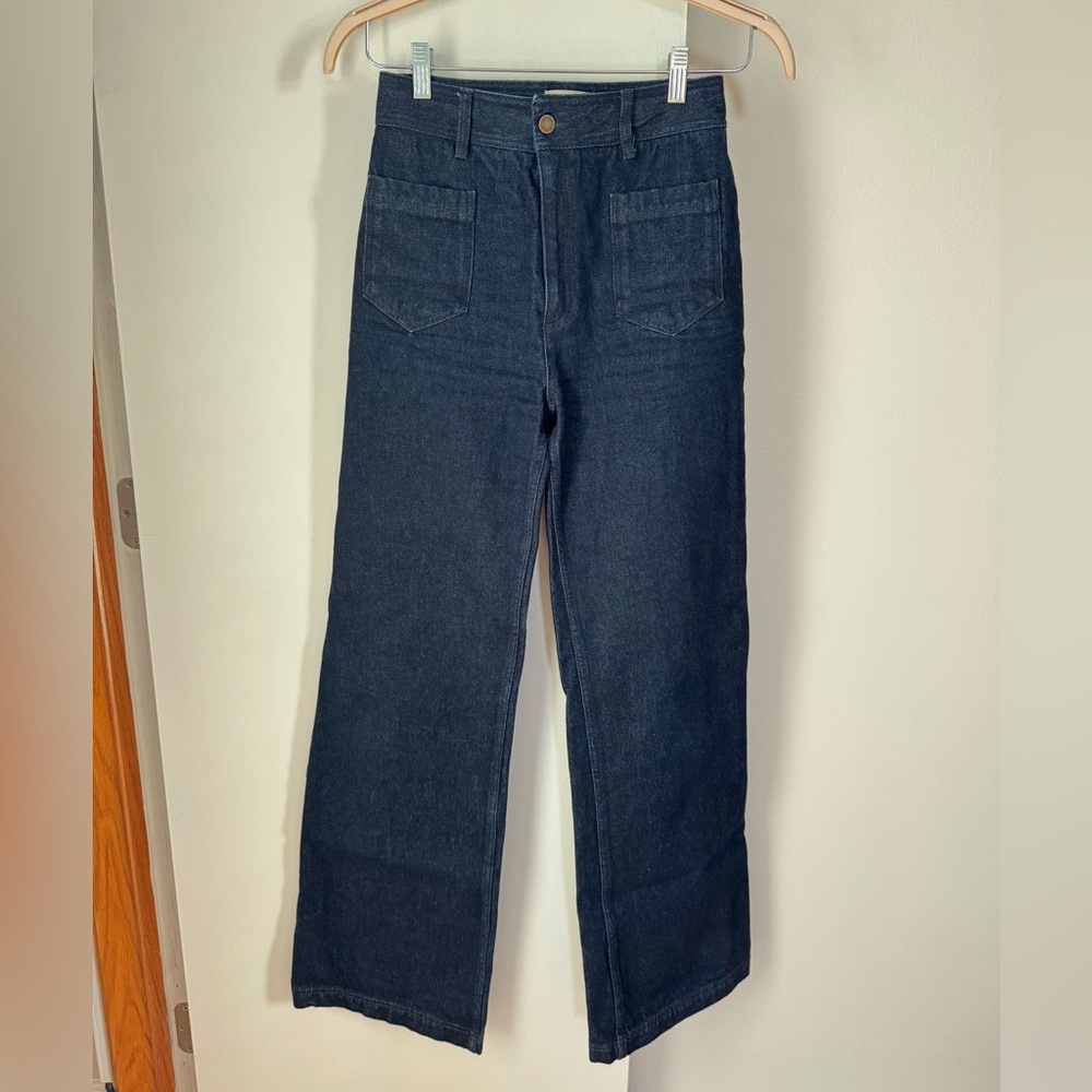 Sezane Trouser Jeans - Size 36 - Indigo